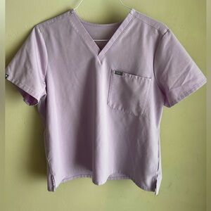 FIGS Womens Dark Lavender Haze Catarina One Pocket scrub top